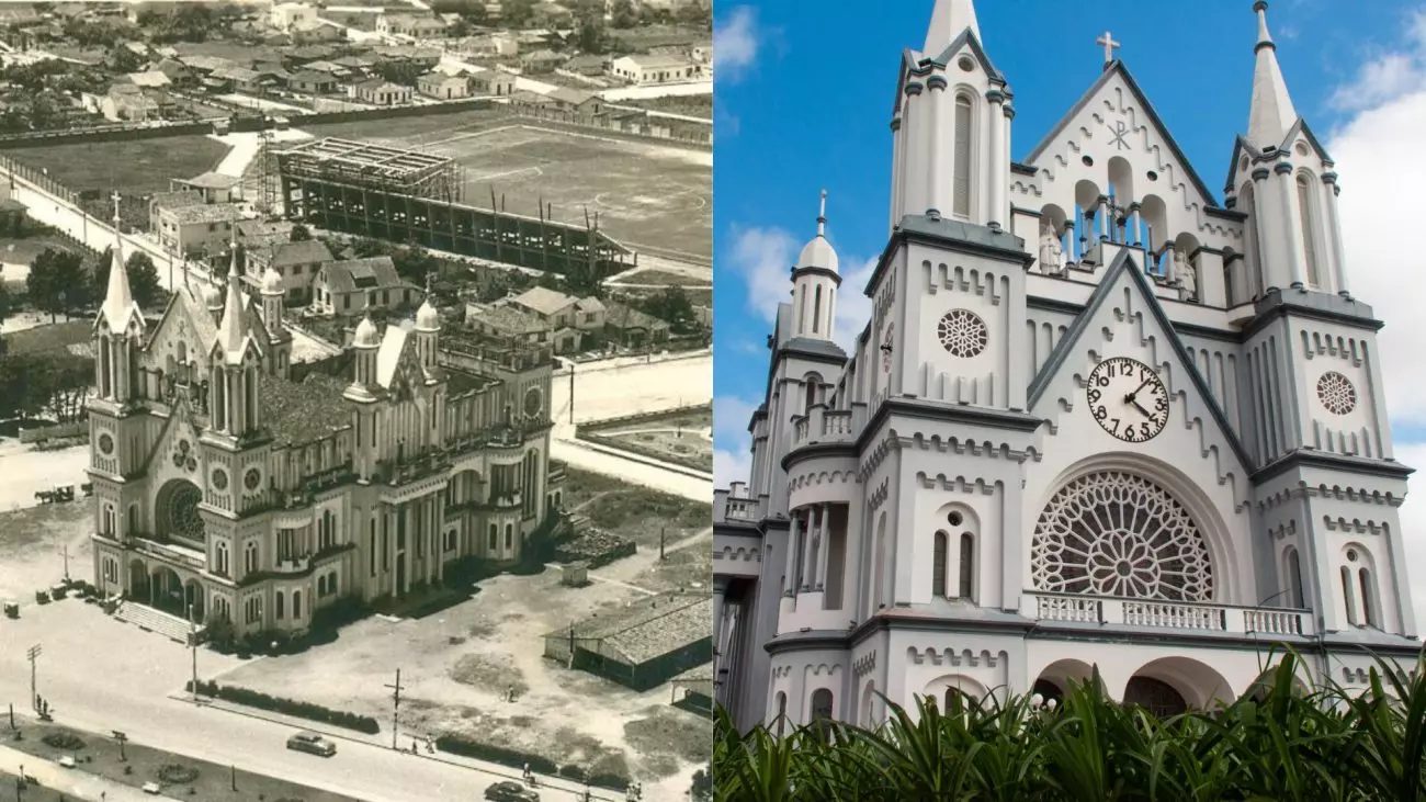 Igreja Santíssimo Sacramento, antes e depois